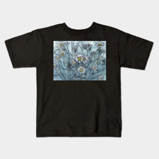 Wild Daisies in Ink and Watercolor Kids T-Shirt